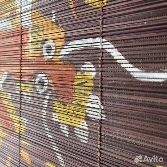 Винтажное бамбуковое панно