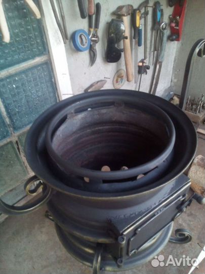 Дизайнерская функциональная печь под казан