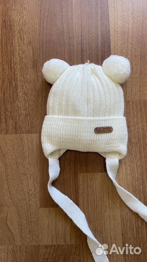 Шапочка для новорожденного зима на девочку