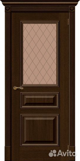 Межкомнатная дверь Классик-15.1, остеклённая, Gold