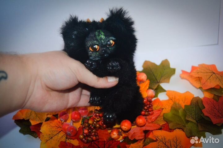 Котики-драконы ручной работы пламфы