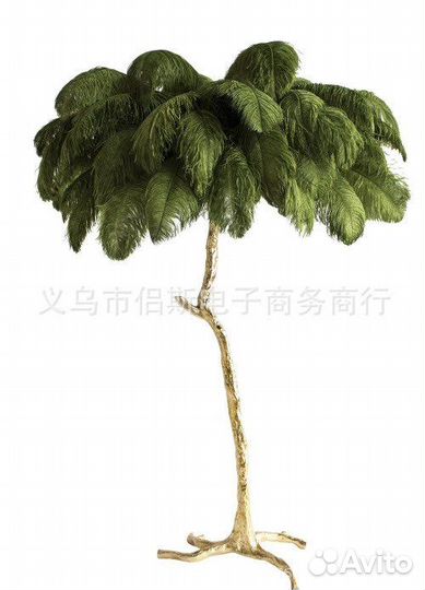 Торшер напольный с перьями