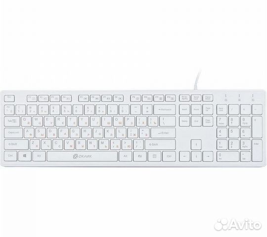 Клавиатура Оклик 500M, белый