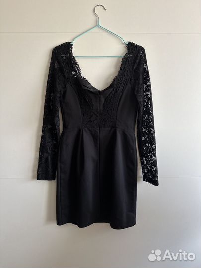 Платье женское черное вечернее с кружевом 8/34