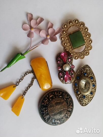 Брошь Винтаж, СССР, Чехия