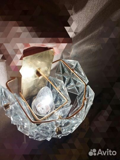 Бра хрустальное Искра СССР 7 пластин