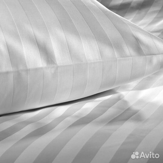 Постельное белье страйп- сатин для отелей