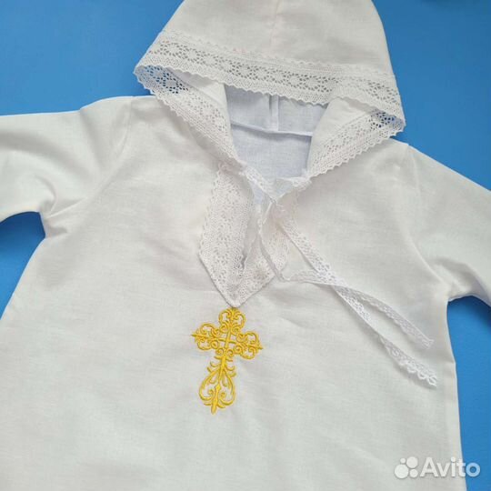 Крестильная рубашка новая с крылышками