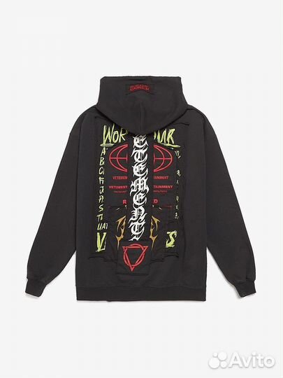 Vetements hardcore patch hoodie