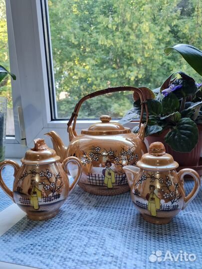 Чайник, молочник, сахарница Кутани Гейша, Япония