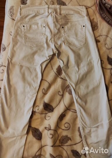 Джинсы белые с низкой посадкой Terranova