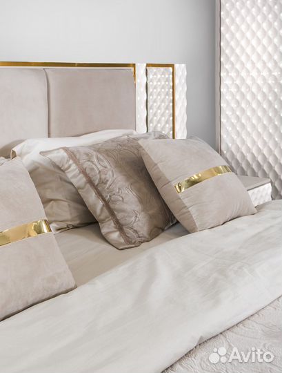 Кровать Лара белый глянец