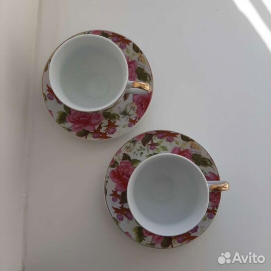 Чашка с блюдцем фарфор Япония