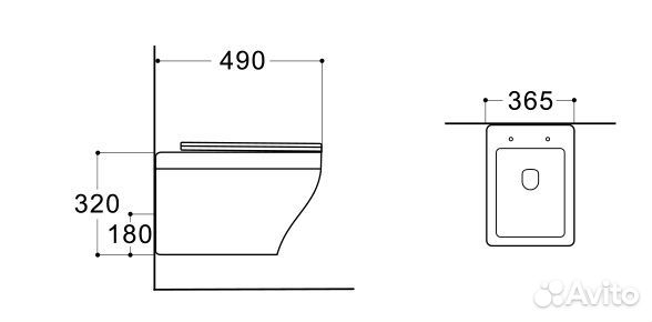 Унитаз подвесной aquatek амадео AQ1180-00