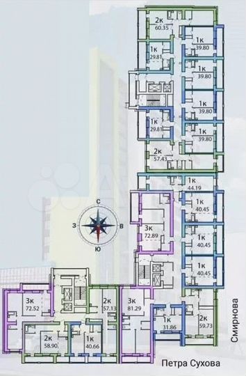 1-к. квартира, 40,7 м², 3/16 эт.
