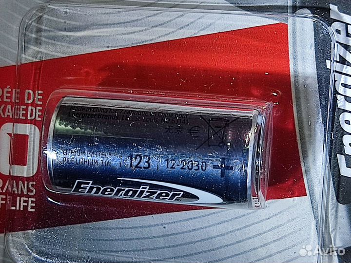 Батарейка 123 Energizer Lithium CR123