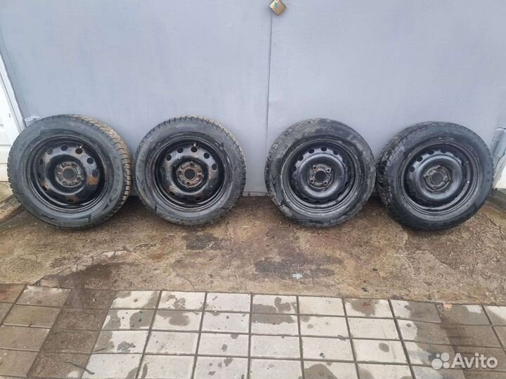 Штампы Р14 с шинами зима шипы 4шт 175 на 65 Р14