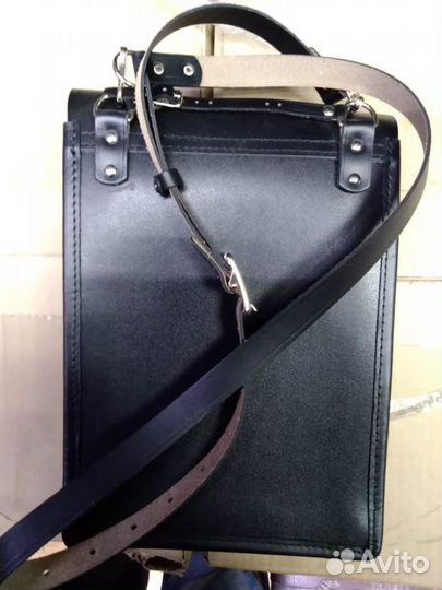 Сумка для офицеров (черная кожа)