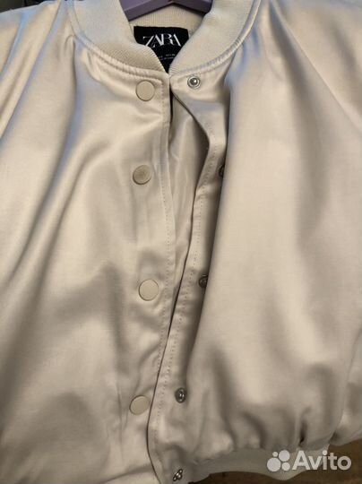 Атласный бомбер и штаны Zara размер s