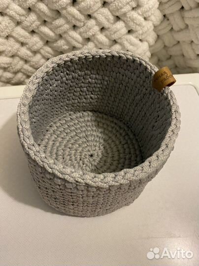 Вязанные корзинки