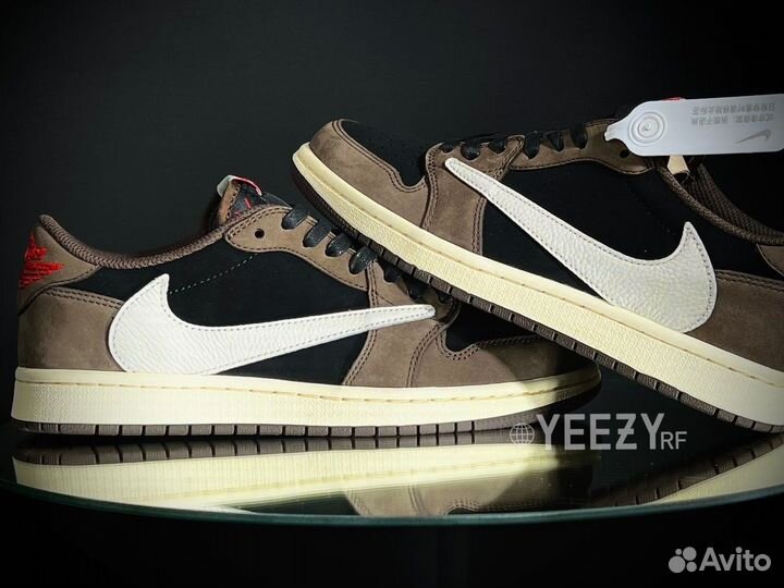 Кроссовки Nike Travis Scott Air Jordan 1 Low Mocha