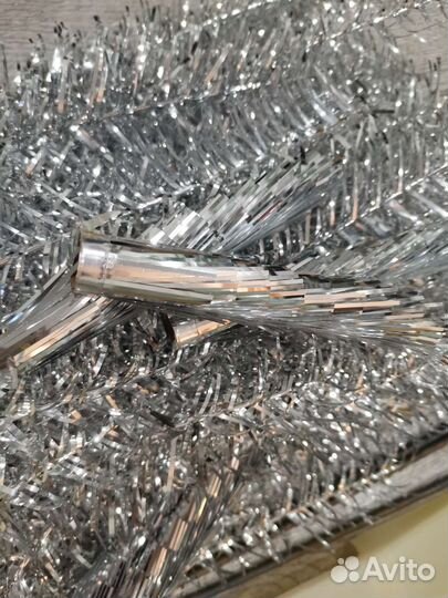 Искусственная серебряная сборная ёлка СССР