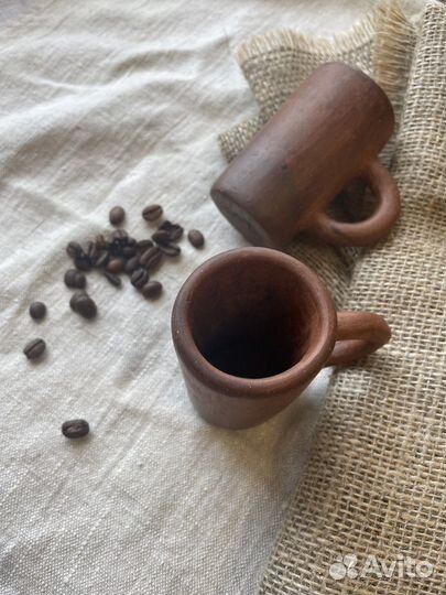 Кофейные чашки. Натуральная глина. Ручная работа