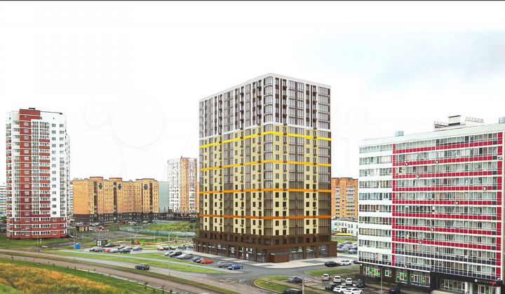 2-к. квартира, 53,8 м², 7/19 эт.