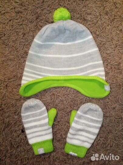 Шапка и варежки Adidas