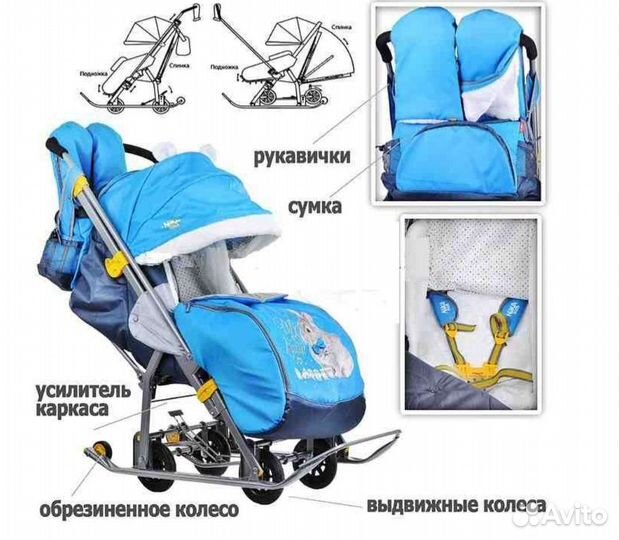 Санки коляска Ника 7-2