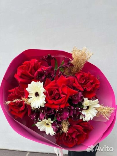 Букет цветов. Розы. Герберы