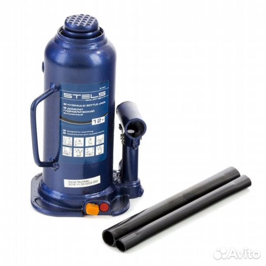 Домкрат гидравлический бутылочный Stels 51167, 12