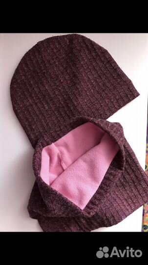 Шапки со снудом для девочки