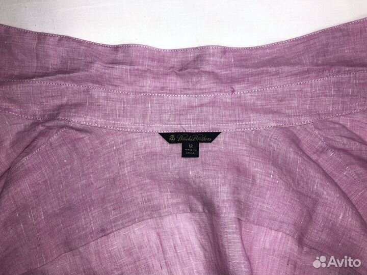 Льняная рубашка Brooks Brothers linen (US12)