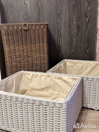Корзина плетеная (набор из 3 штук)