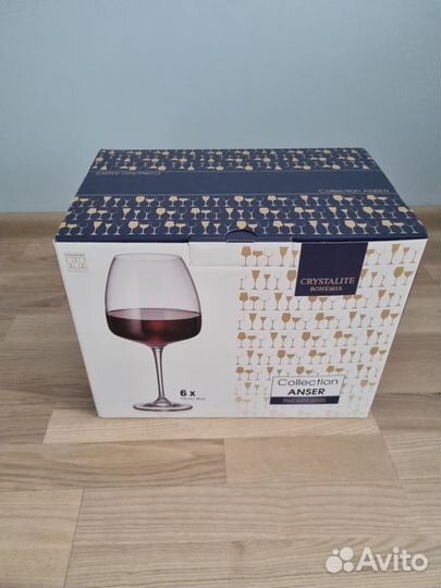 Бокалы для красного вина Crystalite Bohema