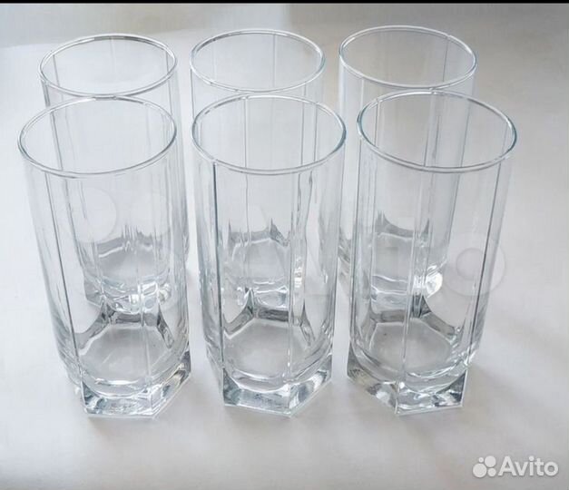 Стаканы высокие, 6шт