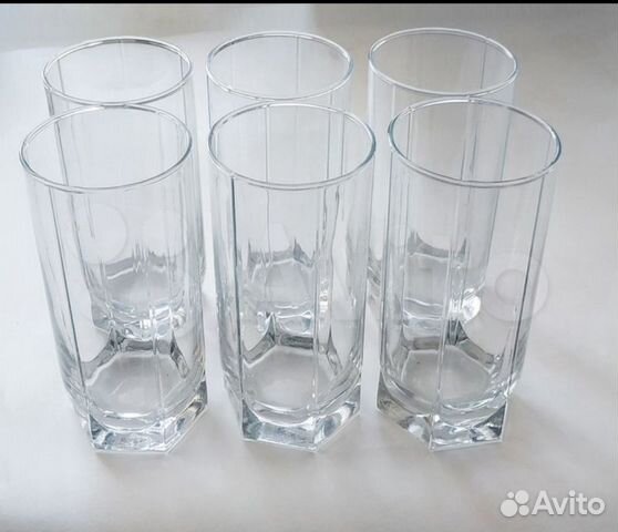 Стаканы высокие, 6шт