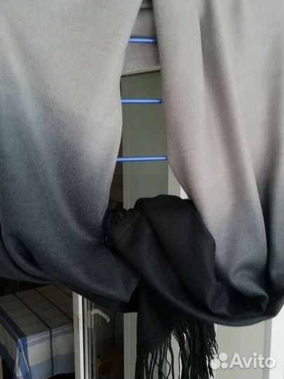 Палантин тёплый 160 63 см + кисти