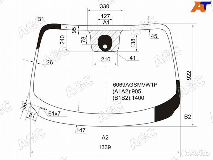 Лобовое стекло на Nissan Juke F15 2010г