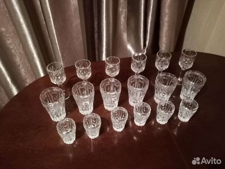 Рюмки,стаканы,стопки из хрусталя на 6 персон