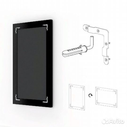 Зеркало Evoform Exclusive 75х55 Черный ардеко