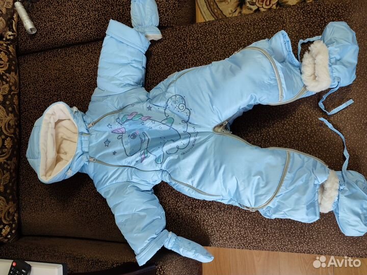 Зимний комбинезон трансформер для новорожденных