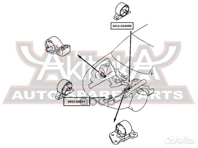 Подушка двигателя ат перед прав/лев 0412DAF