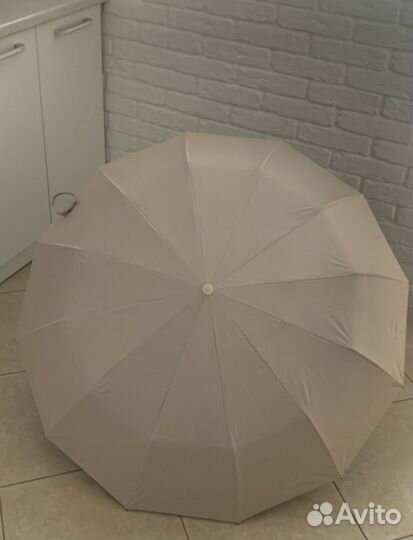 Зонт цвет бежевый автомат 12 спиц, 108 см, новый