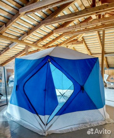 Палатка куб зимняя синяя