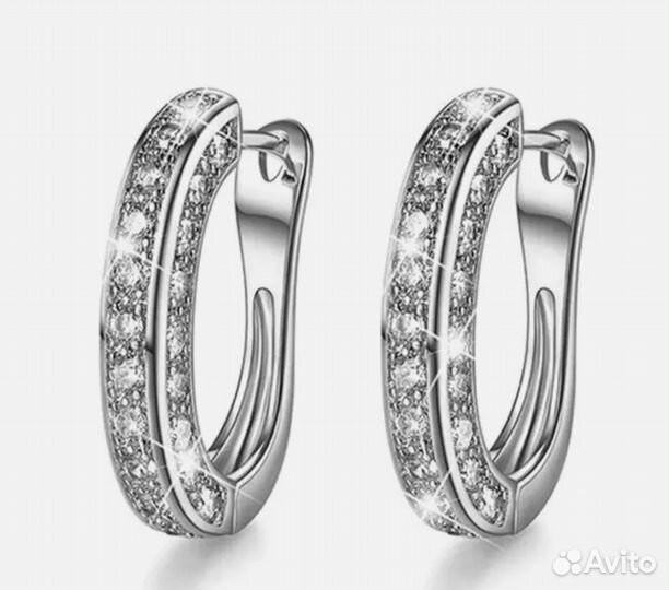 Серьги с муссанитами