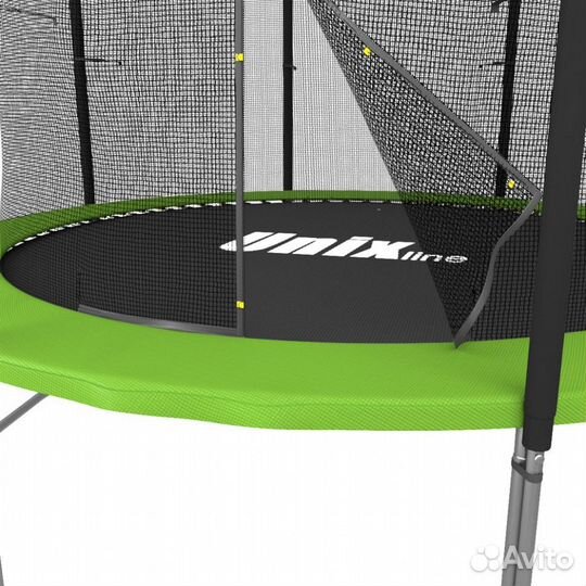 Батут с сеткой unix line Simple 12 ft Green inside