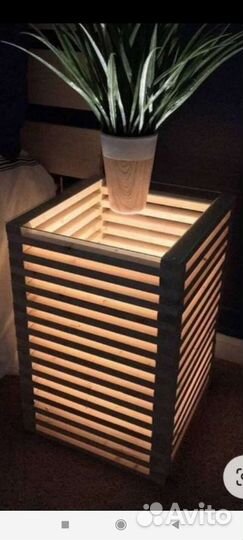 Тумба, ночник, декор, лофт