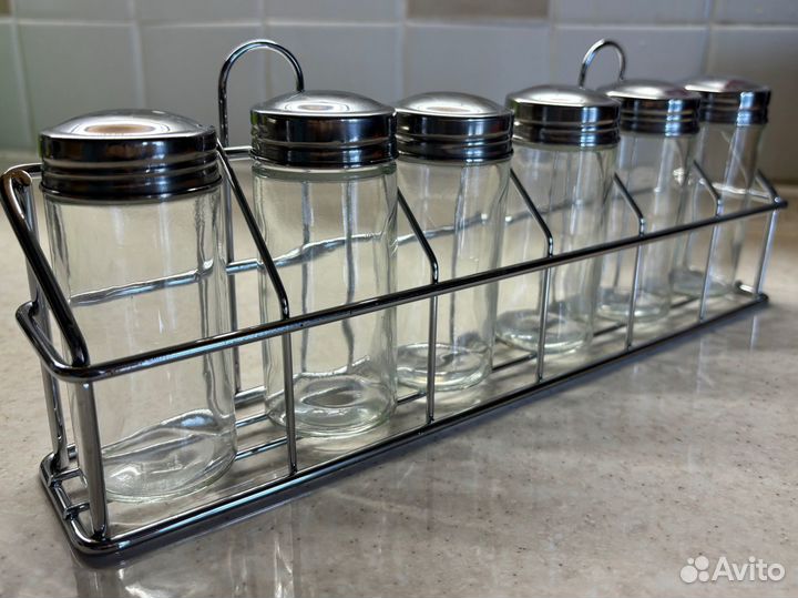 Баночки для специй на подставке новые в упаковке